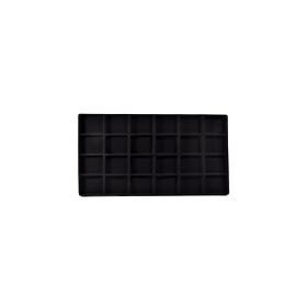 24 Compartment Black Flocked